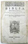 BIBLE. POLYGLOT. Biblia Hebraica. 1618 + Novum Testamentum Graecum [with Apocrypha and supplementary matter]. 1619